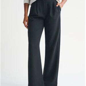 Abercrombie and Fitch 30 Short Curve Love Sloane Tailored Wide Leg Pant Black